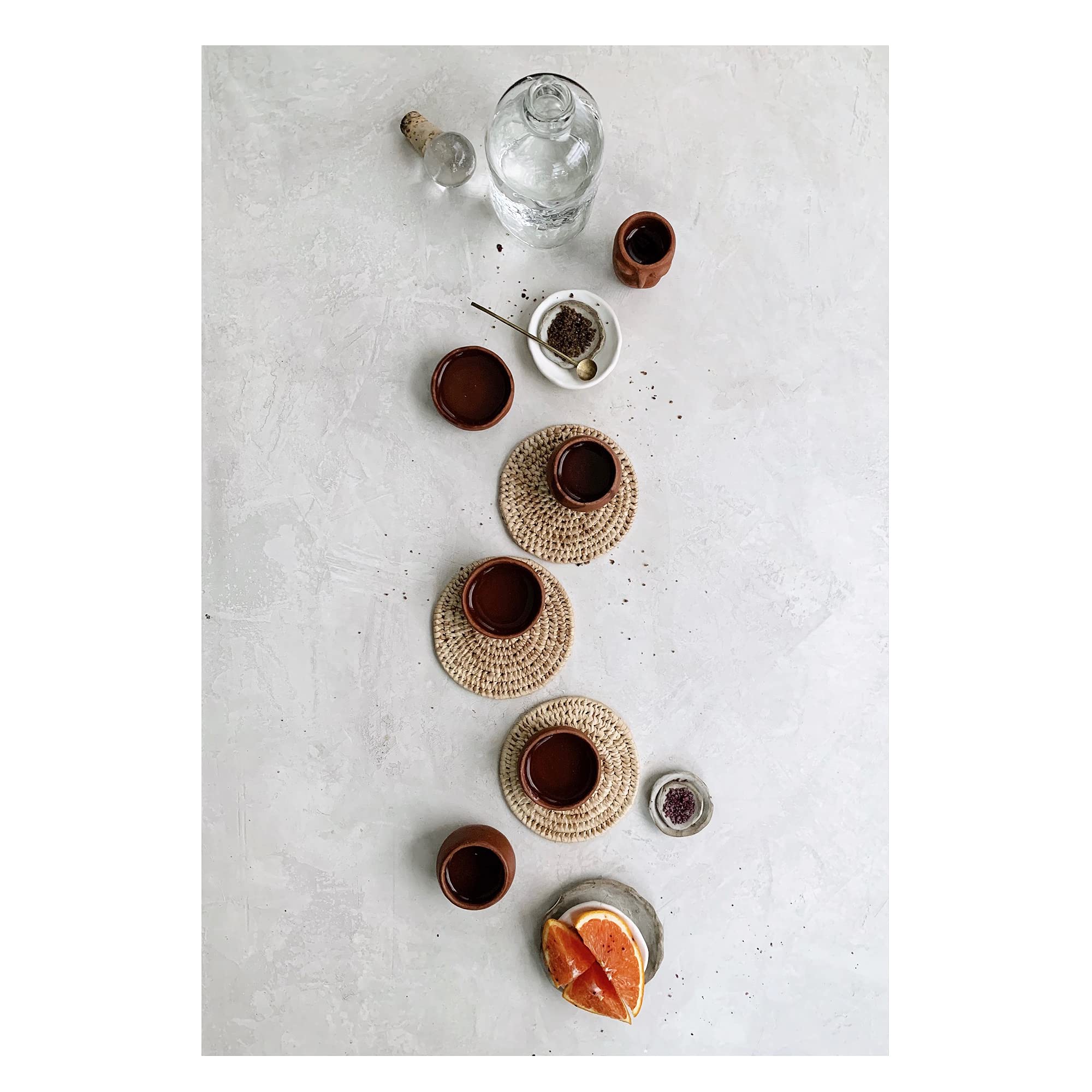 Amazon.com | The Curated Pantry Red Clay Mezcal Copitas - Handmade